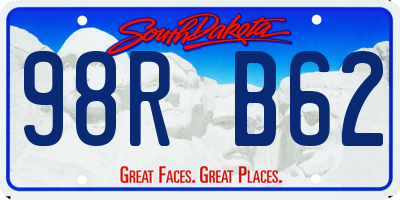 SD license plate 98RB62