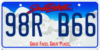 SD license plate 98RB66