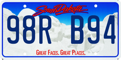 SD license plate 98RB94