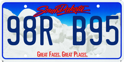 SD license plate 98RB95