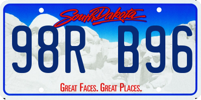 SD license plate 98RB96