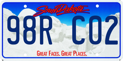 SD license plate 98RC02