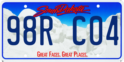 SD license plate 98RC04