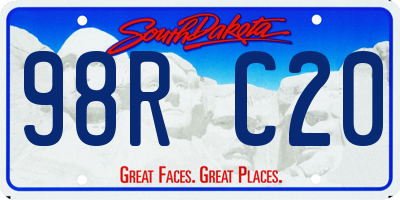 SD license plate 98RC20