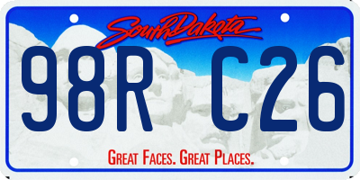 SD license plate 98RC26