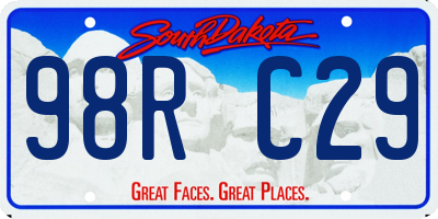 SD license plate 98RC29