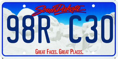 SD license plate 98RC30