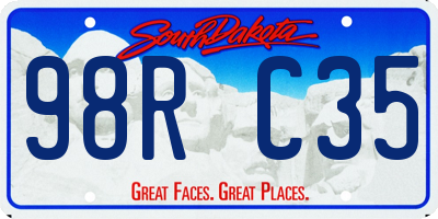 SD license plate 98RC35