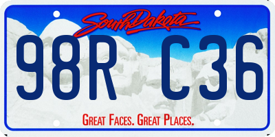 SD license plate 98RC36