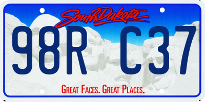 SD license plate 98RC37