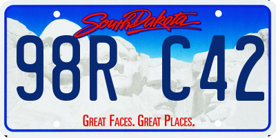 SD license plate 98RC42