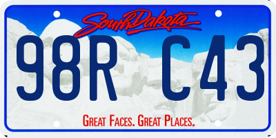 SD license plate 98RC43