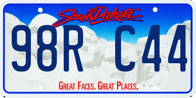 SD license plate 98RC44