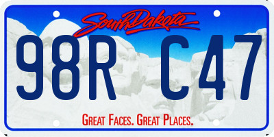 SD license plate 98RC47