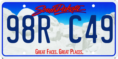 SD license plate 98RC49