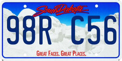 SD license plate 98RC56