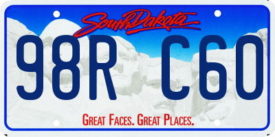 SD license plate 98RC60