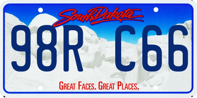 SD license plate 98RC66