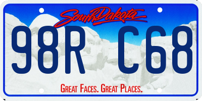 SD license plate 98RC68
