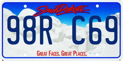 SD license plate 98RC69