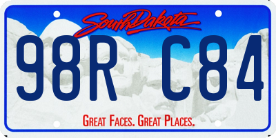 SD license plate 98RC84