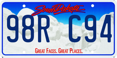 SD license plate 98RC94