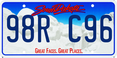 SD license plate 98RC96
