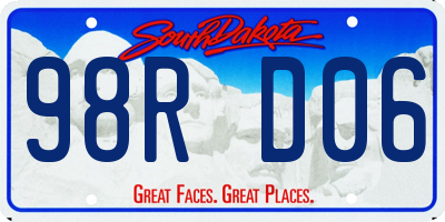 SD license plate 98RD06