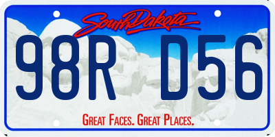 SD license plate 98RD56