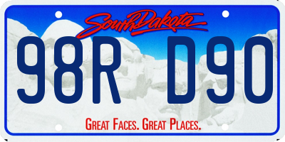 SD license plate 98RD90