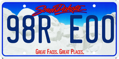 SD license plate 98RE00