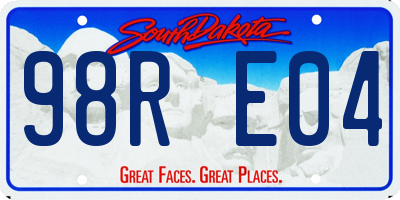 SD license plate 98RE04