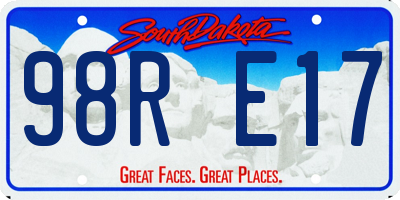SD license plate 98RE17
