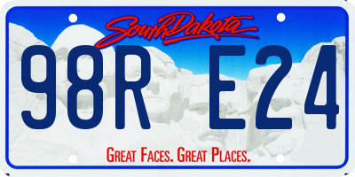 SD license plate 98RE24