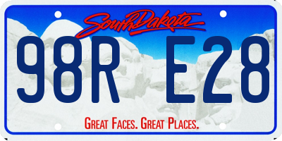 SD license plate 98RE28