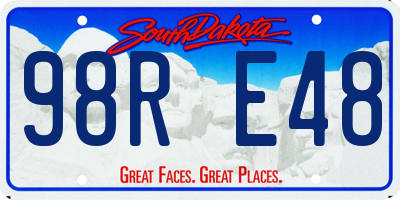 SD license plate 98RE48