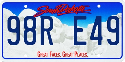 SD license plate 98RE49