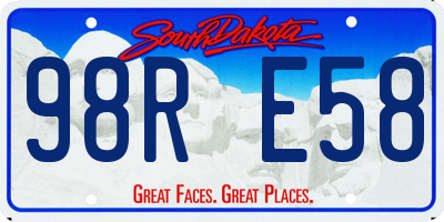 SD license plate 98RE58