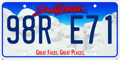 SD license plate 98RE71