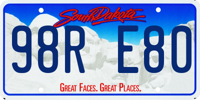 SD license plate 98RE80