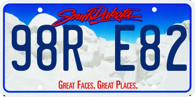 SD license plate 98RE82