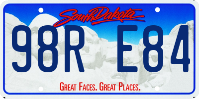 SD license plate 98RE84