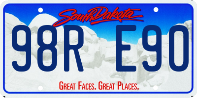 SD license plate 98RE90