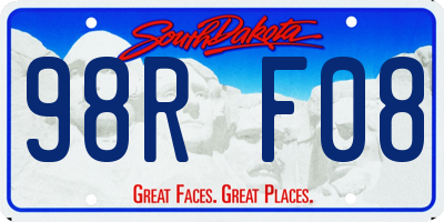 SD license plate 98RF08