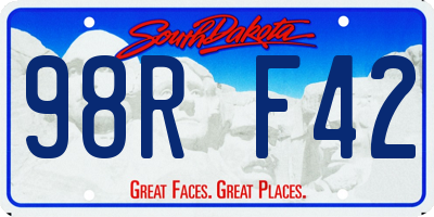 SD license plate 98RF42