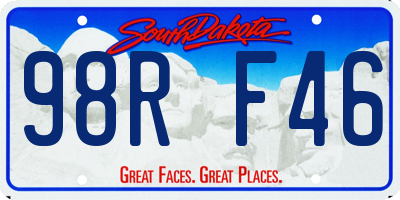 SD license plate 98RF46