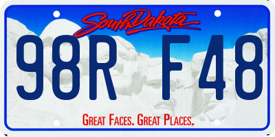 SD license plate 98RF48