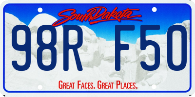 SD license plate 98RF50