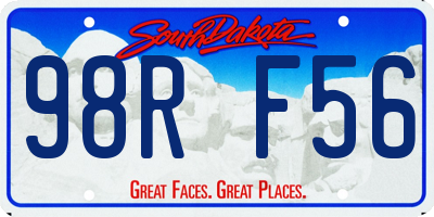SD license plate 98RF56