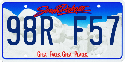 SD license plate 98RF57
